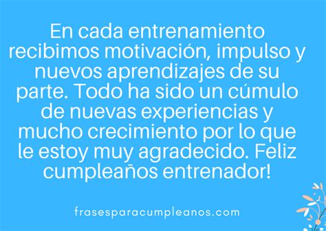 Mejores frases para felicitar a un entrenador.